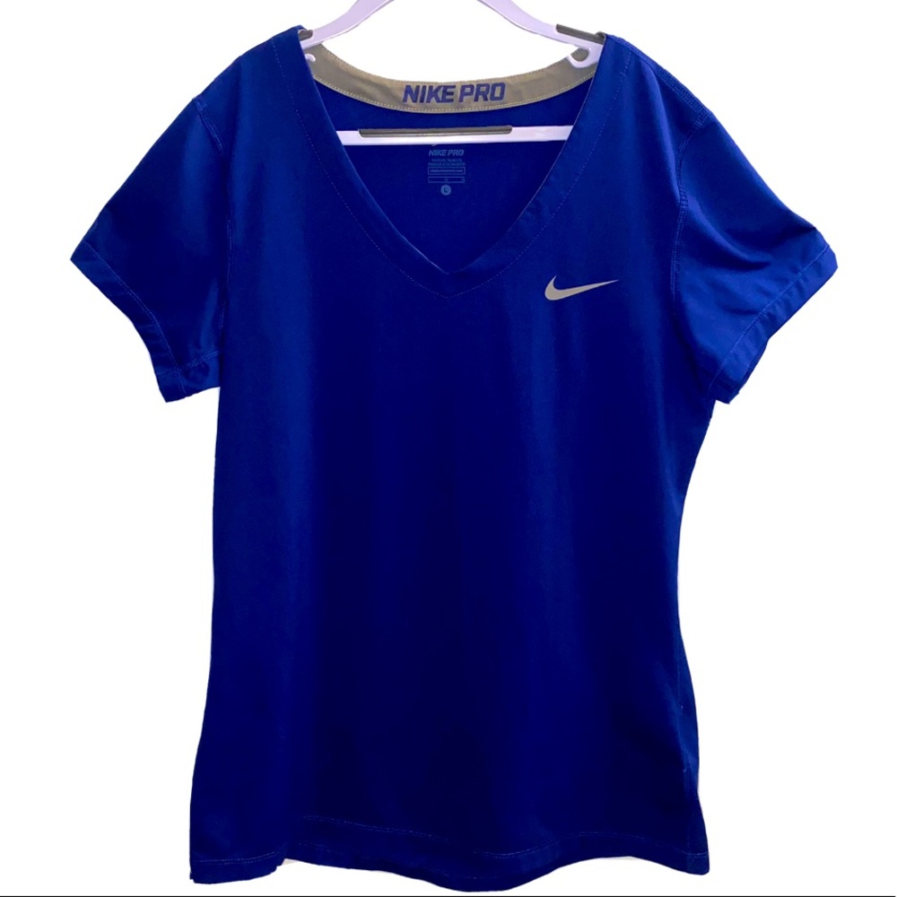 Nike DRI-FIT Women's Pro Core T-Shirt Royal Blue Size L